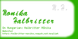 monika halbritter business card