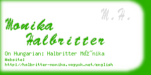 monika halbritter business card